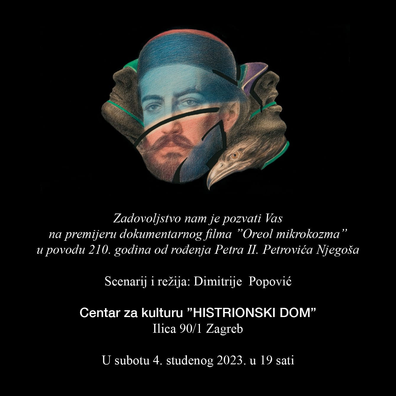 Projekcija dokumentarnog filma Oreol mikrokozma - 4. 11. 2023. u 19h - Centar za kulturu HISTRIONSKI DOM Zagreb