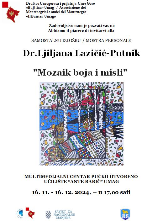 Otvaranje izložbe`Mozaik boja i misli` dr.  Ljiljane Lazičić-Putnik